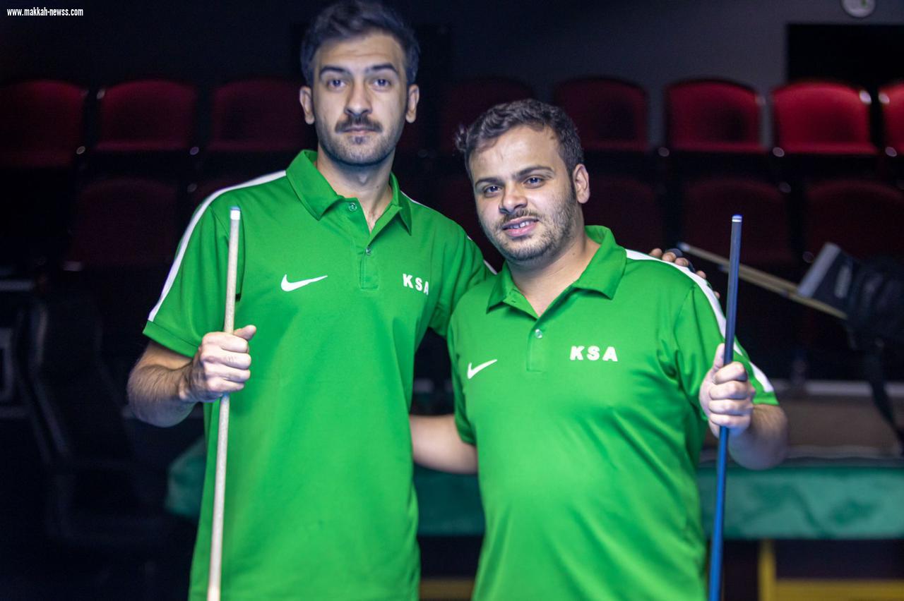 العمار والغميز يتوجان بفضية الزوجي و أربع ميداليات حصيلة أخضر البلياردو والسنوكر في غرب آسيا 