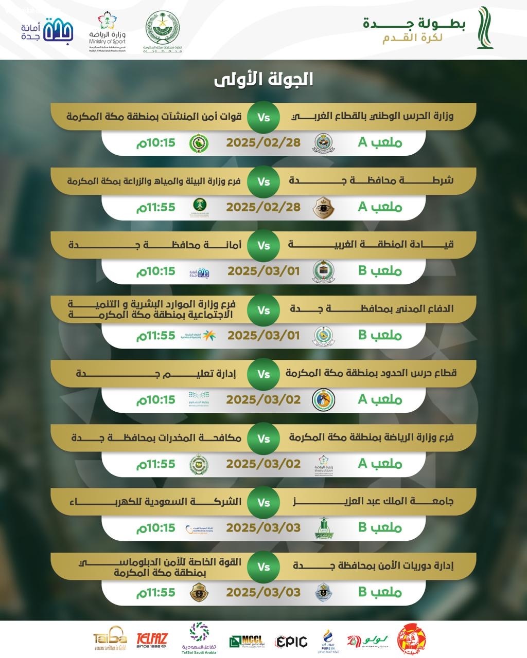 لجان بطولة جدة 2025 لكرة القدم تعتمد إجراء القرعة للفرق المُشاركة