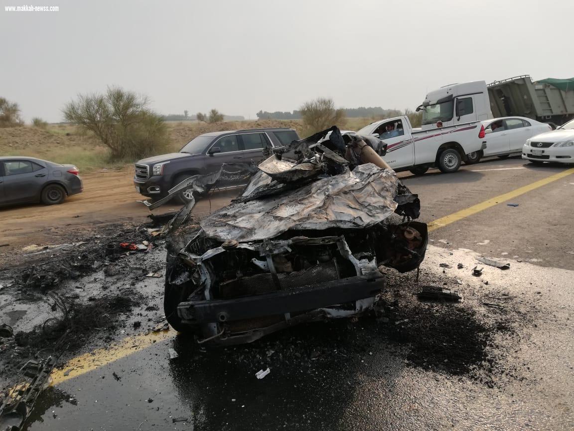 حادث سير مروّع على طريق المضايا مزهرة بجازان ينتج عنه ثلاث وفيات
