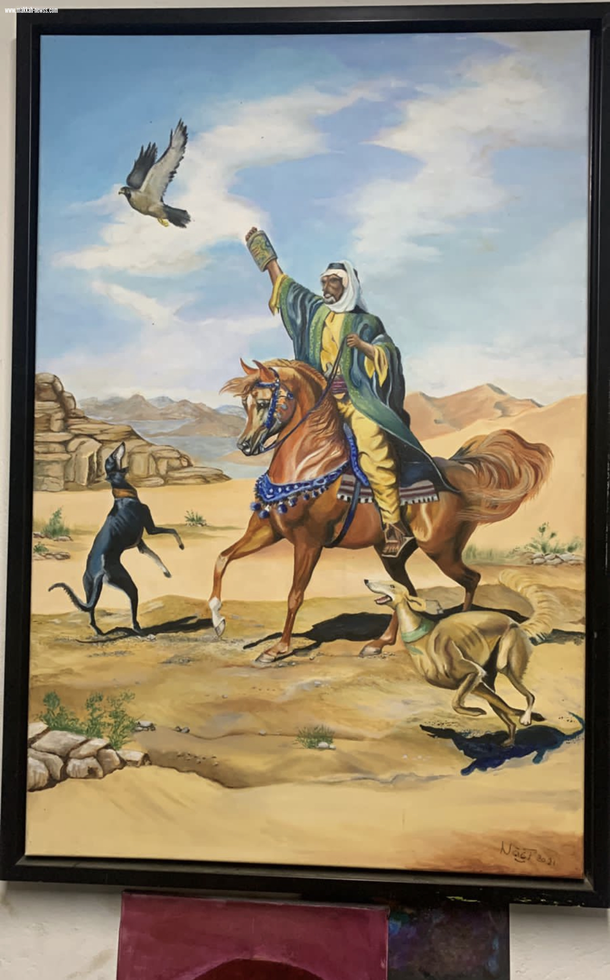 في حوار خاص لصحيفة صوت مكة الاجتماعية مع الفنان التشكيلي  :  نايف الذيابي  - عندما أجسد مشاعري في لوحتي تكون اللوحة أشبه بالقصة أو الرواية، يبحر فيها كل من يشاهدها ويتمعن النظر اليها ملياً.