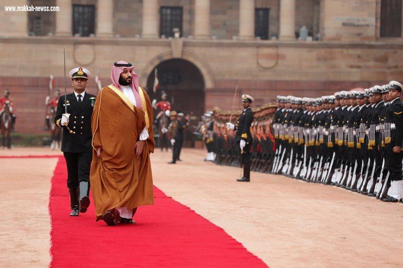 بدء مراسم استقبال ولي العهد .. والأمير يؤكّد قوة العلاقات مع الهند