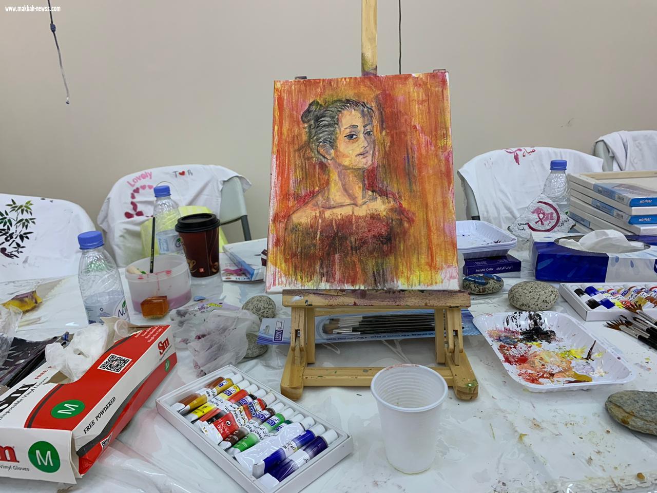 جسفت الجبيل تشارك بمرسمها في التوعية بسرطان الثدي