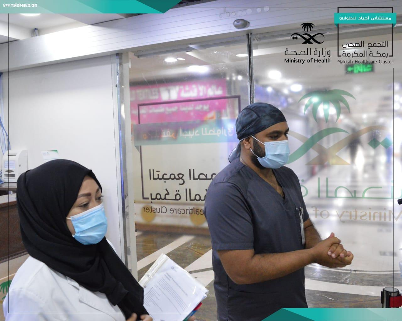 مليباري يزور مستشفى أجياد   للتأكد من استعداد المنشآت الصحية لمكافحة عدوى الأمراض التنفسية ومنها  (COVID)