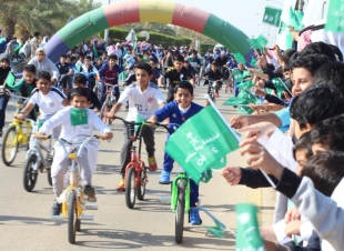 قاعدة الملك سلمان للإسناد البحري   تقوم بمسيرة دراجات لذكرى البيعة لمقام خادم الحرمين الشريفين