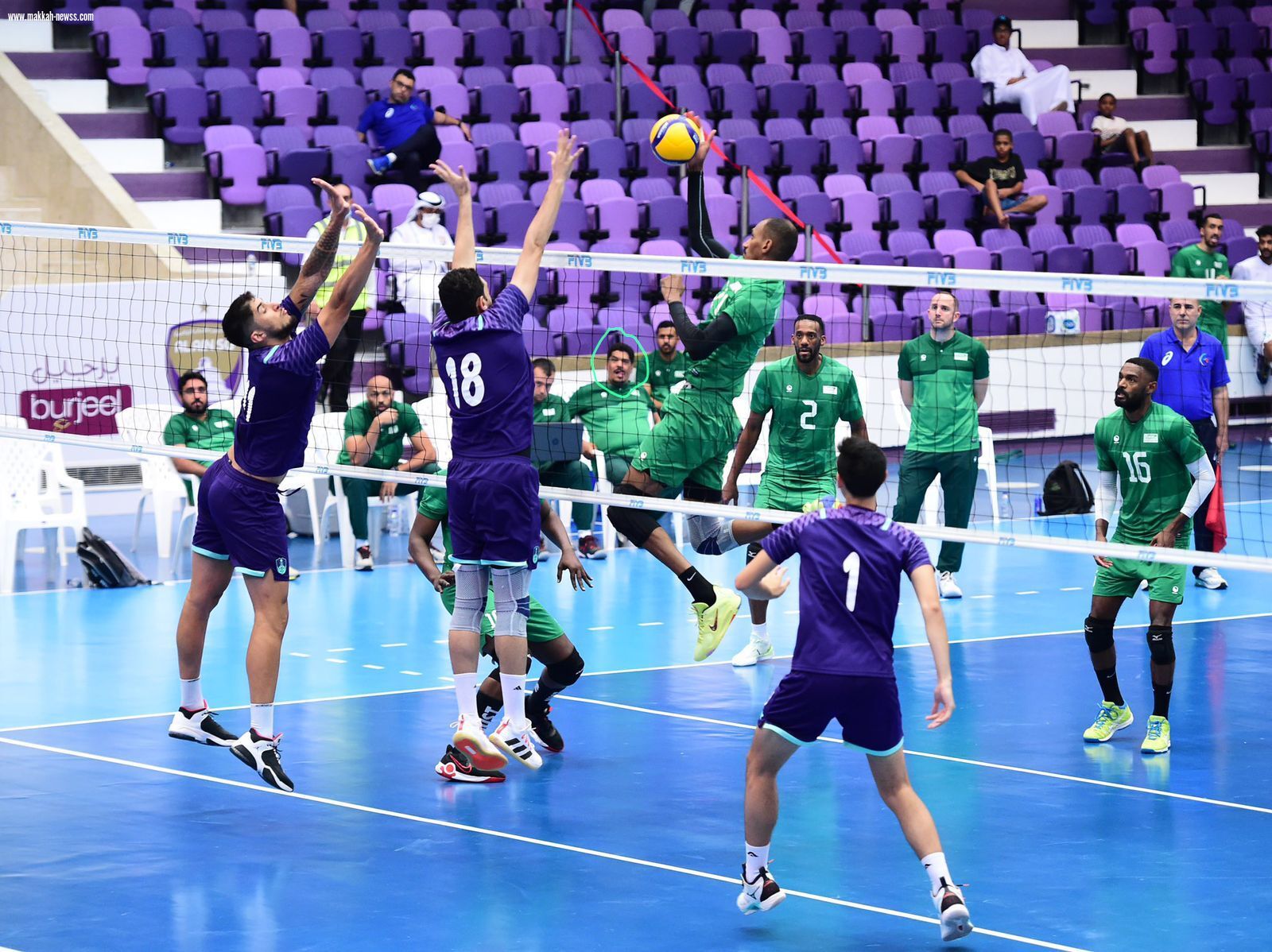 الاخضر السعودي يتوج بكاس العين الدولية لكرة الطائرة  بدون أي خساره